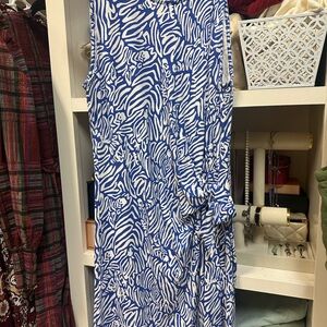 Lilly Pulitzer Blue and White Zebra Print Dress